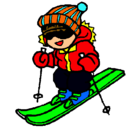Dibujo Niño esquiando pintado por lpabloatm