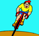 Dibujo Ciclista con gorra pintado por gmlgkbjud