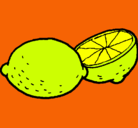 Dibujo limón pintado por ailecelia