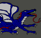 Dibujo Dragón réptil pintado por Nahuelito