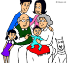 Dibujo Familia pintado por Pasitos