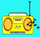 Dibujo Radio cassette 2 pintado por albuchimoren