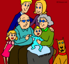 Dibujo Familia pintado por mansana