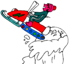 Dibujo Salto con moto de nieve pintado por yoemil