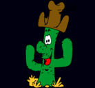Dibujo Cactus con sombrero pintado por kandi