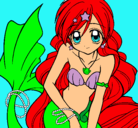 Dibujo Sirena pintado por Arnerys