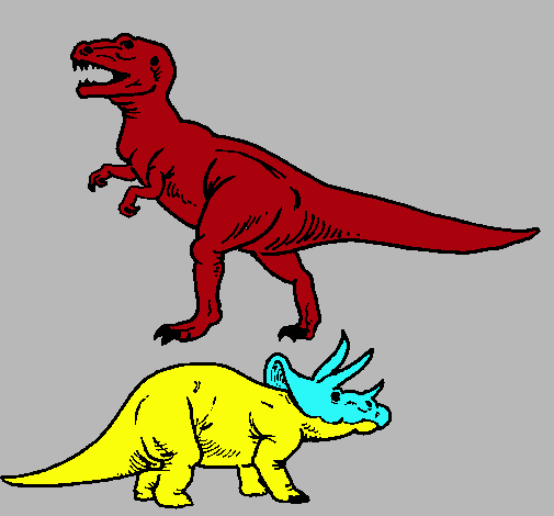 Triceratops y tiranosaurios rex