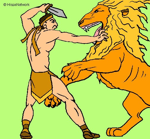 Gladiador contra león