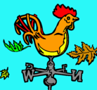 Dibujo Veletas y gallo pintado por carlingas