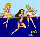 Dibujo Barbie y sus amigas pintado por bbbb