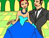 Dibujo Princesa y príncipe en el baile pintado por ADRIANYYOLY
