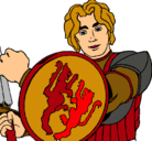 Dibujo Caballero con escudo de león pintado por aloni_g