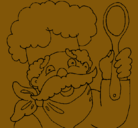 Dibujo Chef con bigote pintado por hfydudhfdhfu
