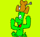 Dibujo Cactus con sombrero pintado por nicolay