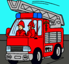 Dibujo Coche de Bomberos pintado por max25