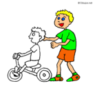Dibujo Triciclo pintado por carlaaa