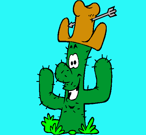 Cactus con sombrero