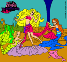 Dibujo Barbie con sirenas pintado por lokibesth