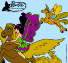 Dibujo Hadas con sus caballos mágicos pintado por Ester