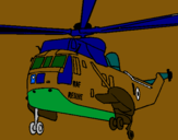 Dibujo Helicóptero al rescate pintado por helicoper