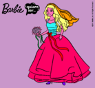 Dibujo Barbie vestida de novia pintado por polipoqet