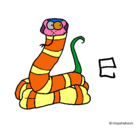 Dibujo Serpiente pintado por Elva