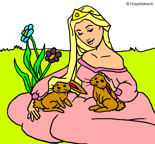 Dibujo Princesa del bosque pintado por rosal