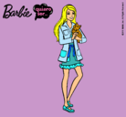 Dibujo Barbie con un gatito pintado por layla3114