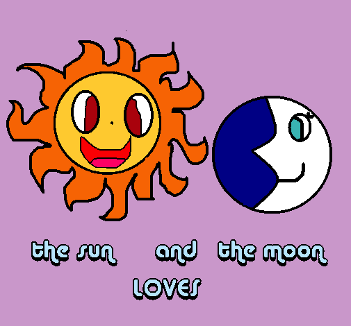 Dibujo Sol y luna pintado por Bloomix