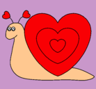 Dibujo Caracol corazón pintado por lkjpohp