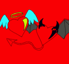 Dibujo Angel devil pintado por juata