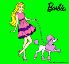 Dibujo Barbie paseando a su mascota pintado por kritsy11