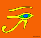 Dibujo Ojo Horus pintado por critina
