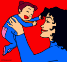 Dibujo Madre con su bebe pintado por mariannnn