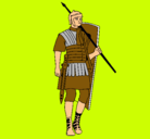 Dibujo Soldado romano pintado por guardian