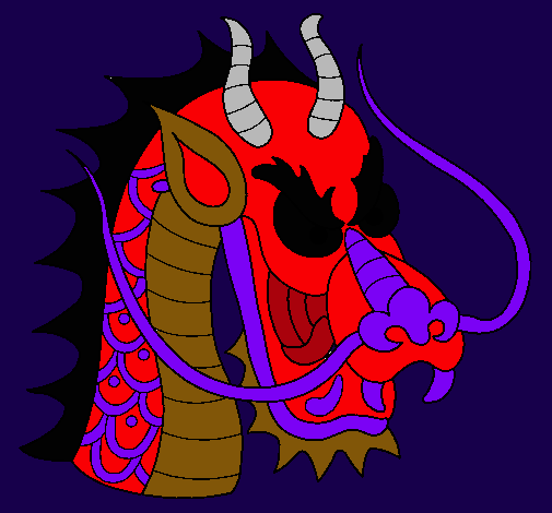 Dibujo Cabeza de dragón pintado por Picasso