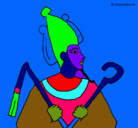 Dibujo Osiris pintado por holonto