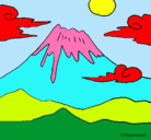 Dibujo Monte Fuji pintado por 3000
