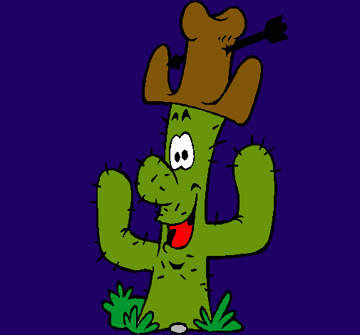 Dibujo Cactus con sombrero pintado por Picasso