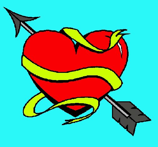 Dibujo Corazón con flecha pintado por SheilaCF