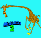 Dibujo Madagascar 2 Melman 2 pintado por juditrg21