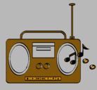 Dibujo Radio cassette 2 pintado por yulisa