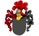 Dibujo Escudo de armas y casco pintado por DJgordii