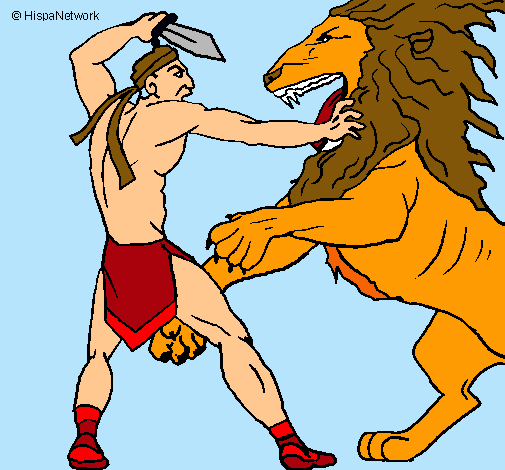 Gladiador contra león