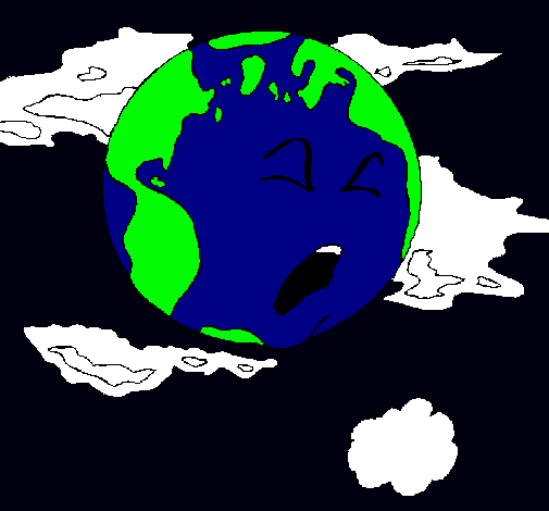 Dibujo Tierra enferma pintado por matrix