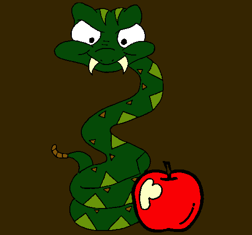 Serpiente y manzana