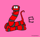 Dibujo Serpiente pintado por acosta