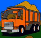 Dibujo Camión de carga pintado por PORKY