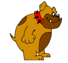 Dibujo Bulldog inglés pintado por Hipopotamoss