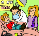 Dibujo Niño en el dentista pintado por 258555